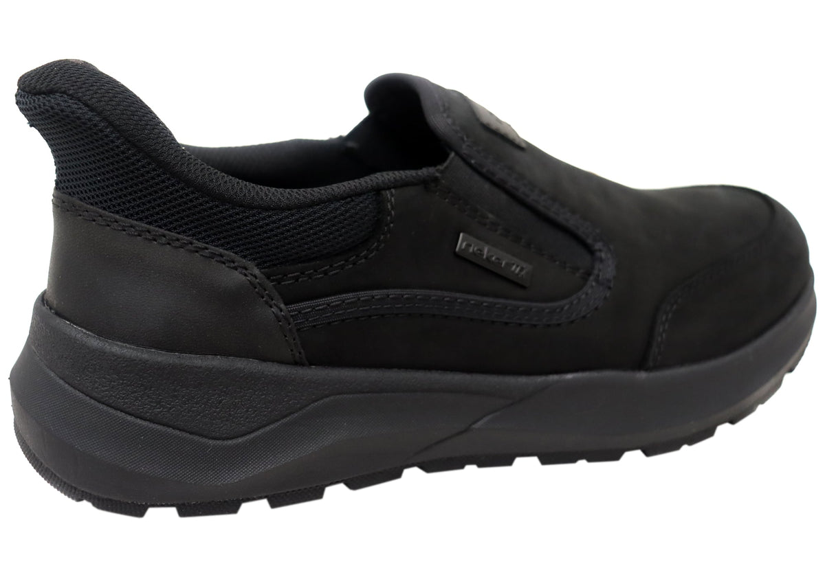 Rieker Mens 06052 Comfortable Leather Extra Wide Fit Slip On Shoes