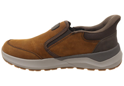 Rieker Mens 06052 Comfortable Leather Extra Wide Fit Slip On Shoes