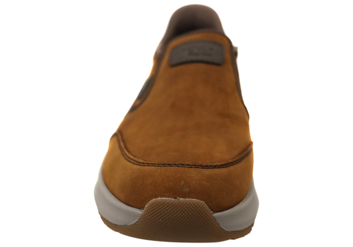 Rieker Mens 06052 Comfortable Leather Extra Wide Fit Slip On Shoes