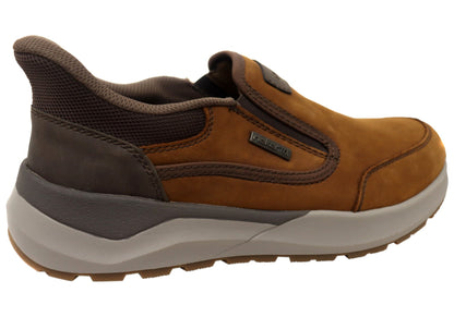 Rieker Mens 06052 Comfortable Leather Extra Wide Fit Slip On Shoes