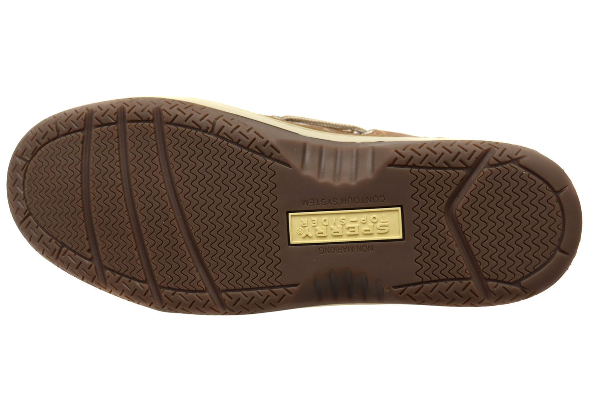 Sperry Mens Billfish Comfortable Wide Width Leather Boat Shoes