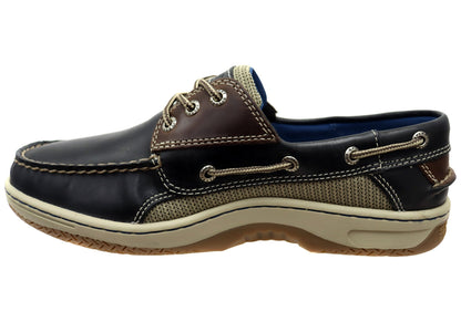 Sperry Mens Billfish Comfortable Wide Width Leather Boat Shoes