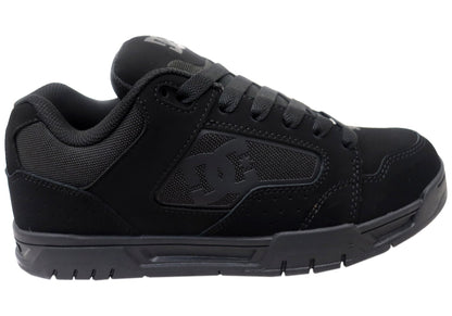 DC Shoes Mens DC Coiler Comfortable Leather Shoes Black Black