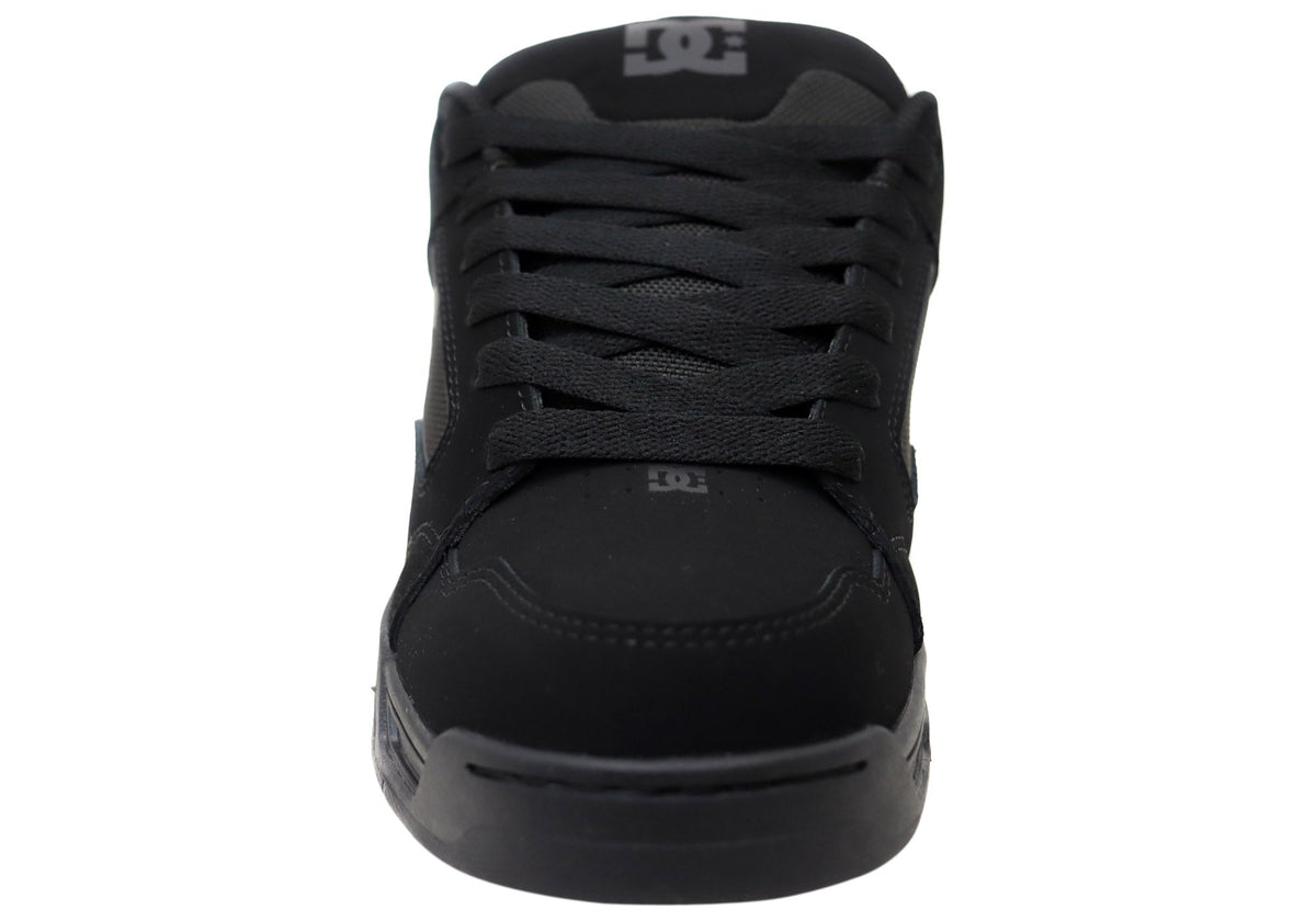 DC Shoes Mens DC Coiler Comfortable Leather Shoes Black Black