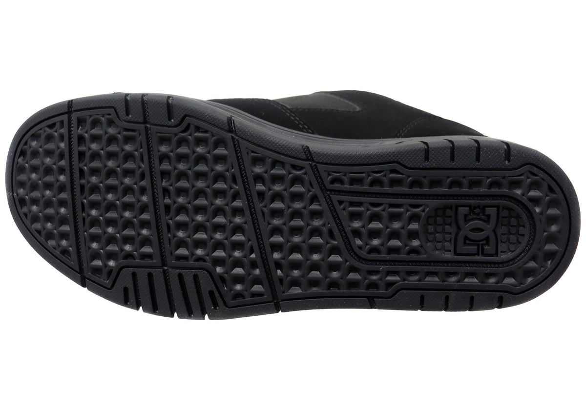 DC Shoes Mens DC Coiler Comfortable Leather Shoes Black Black