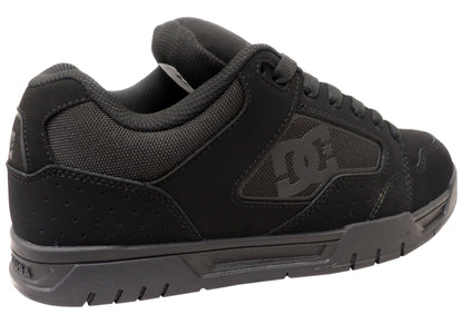 DC Shoes Mens DC Coiler Comfortable Leather Shoes Black Black