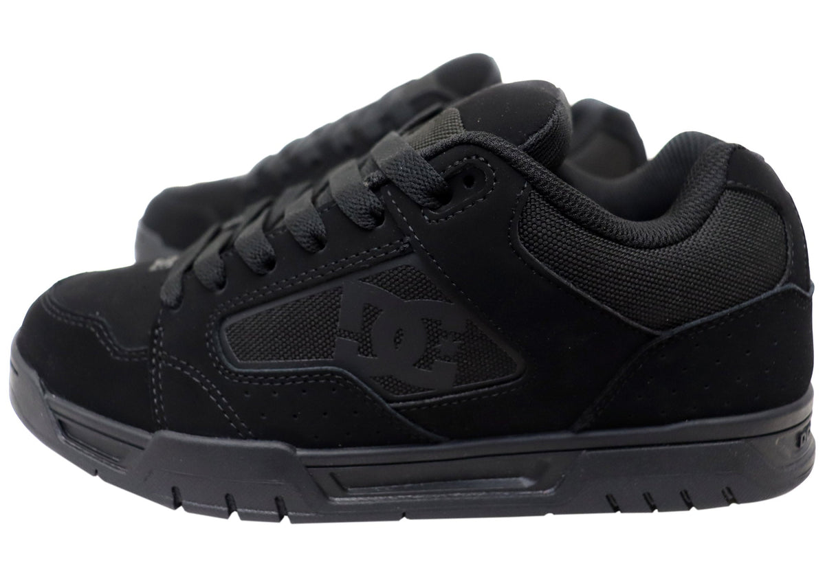DC Shoes Mens DC Coiler Comfortable Leather Shoes Black Black