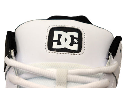 DC Shoes Mens DC Command Comfortable Leather Shoes White Black