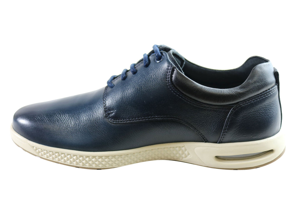 Ferricelli Benny Mens Leather Lace Up Casual Shoes Made In Brazil