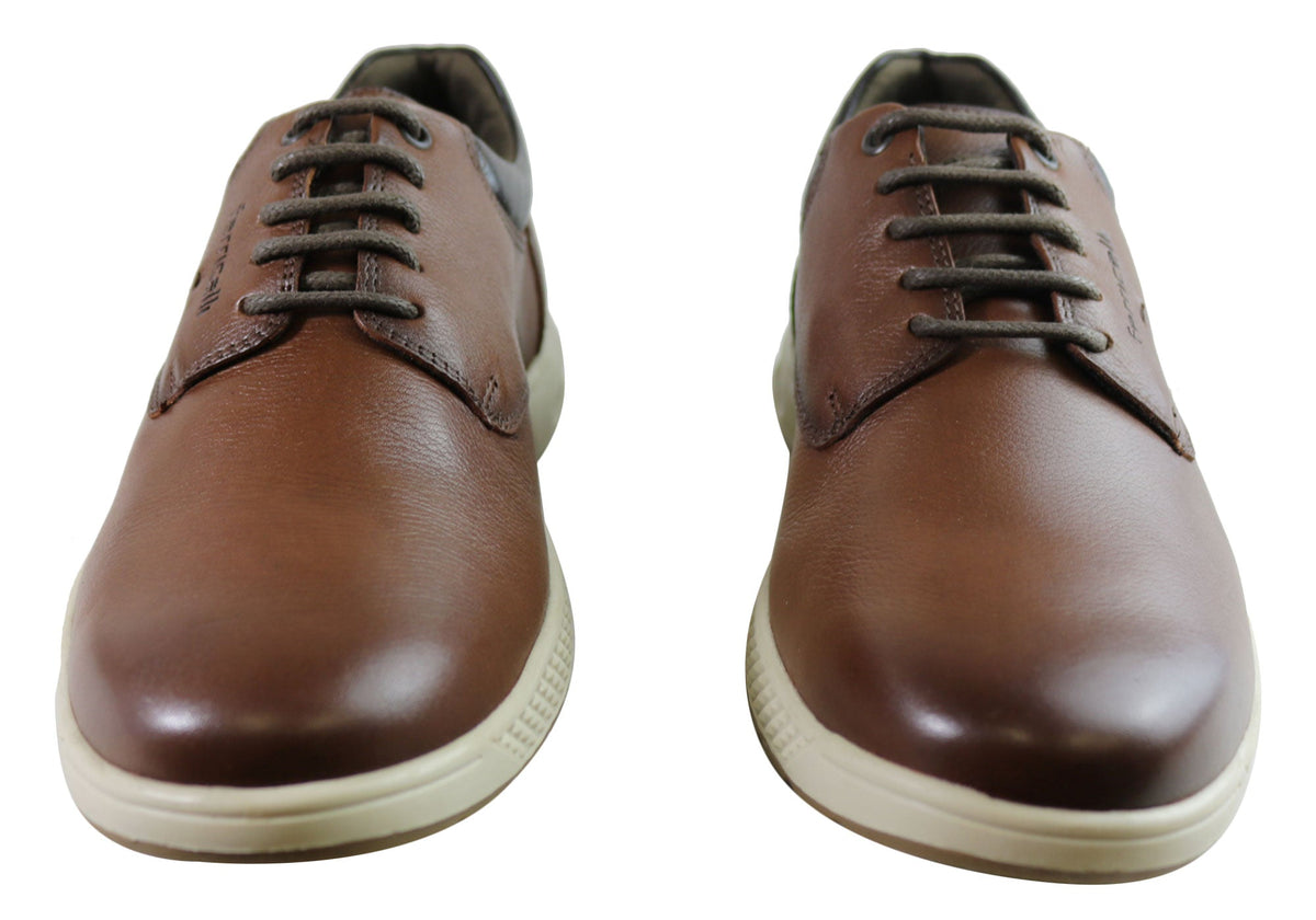 Ferricelli Benny Mens Leather Lace Up Casual Shoes Made In Brazil