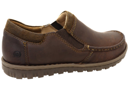 Born Mens Gudmund Leather Comfortable Slip On Shoes