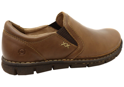 Born Mens Sawyer Leather Comfortable Slip On Shoes