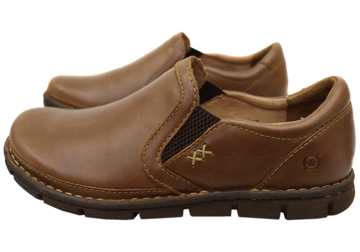 Born Mens Sawyer Leather Comfortable Slip On Shoes