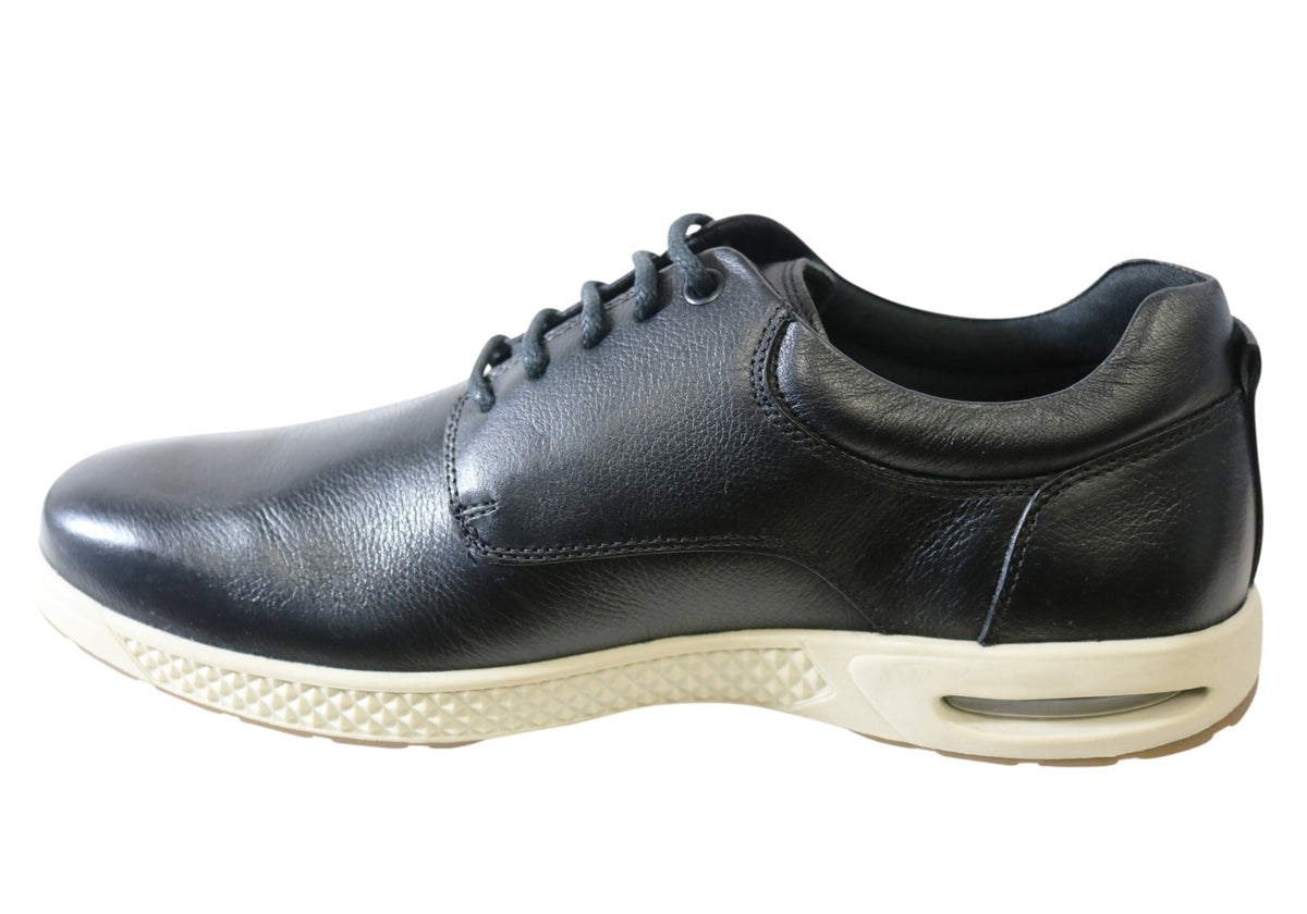 Ferricelli Benny Mens Leather Lace Up Casual Shoes Made In Brazil