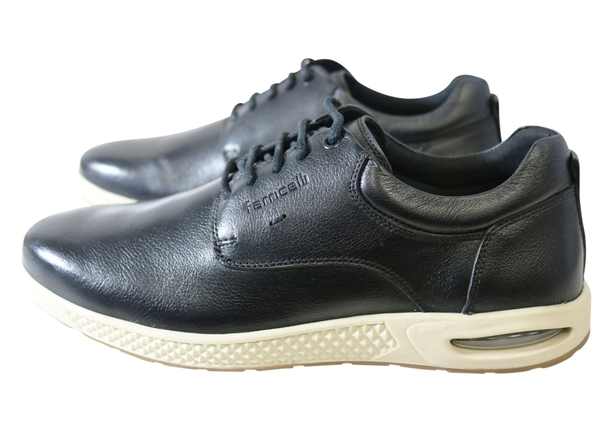 Ferricelli Benny Mens Leather Lace Up Casual Shoes Made In Brazil