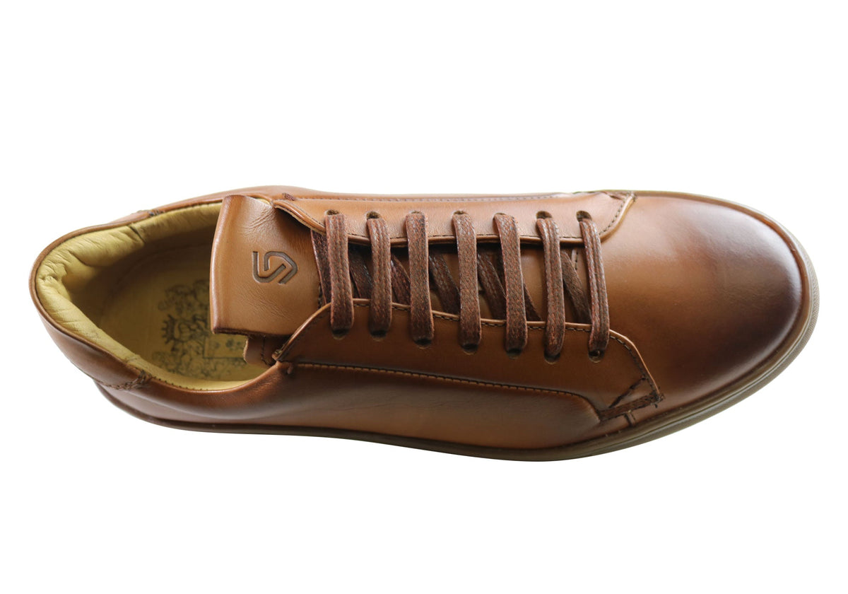 Savelli Gill Mens Comfort Leather Lace Up Casual Shoes Made In Brazil