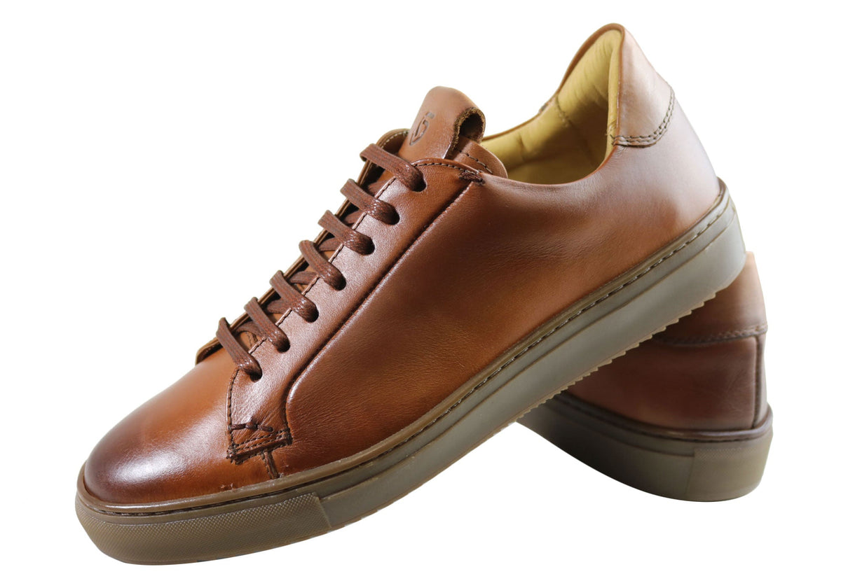 Savelli Gill Mens Comfort Leather Lace Up Casual Shoes Made In Brazil