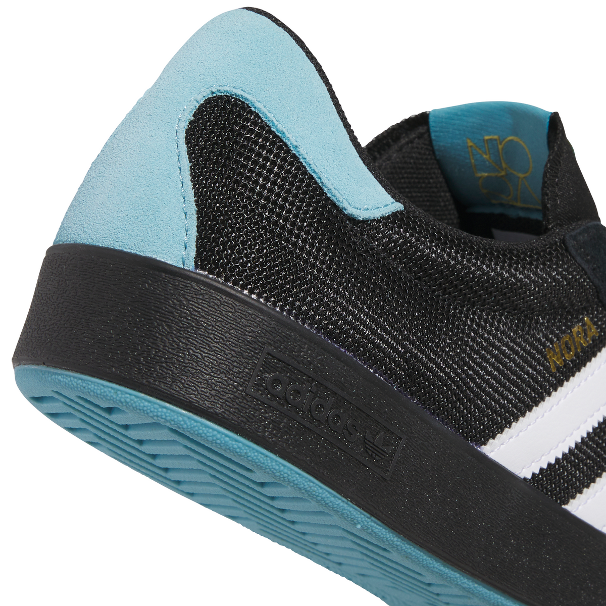 Adidas Nora Core Black White Metallic Gold Shoes