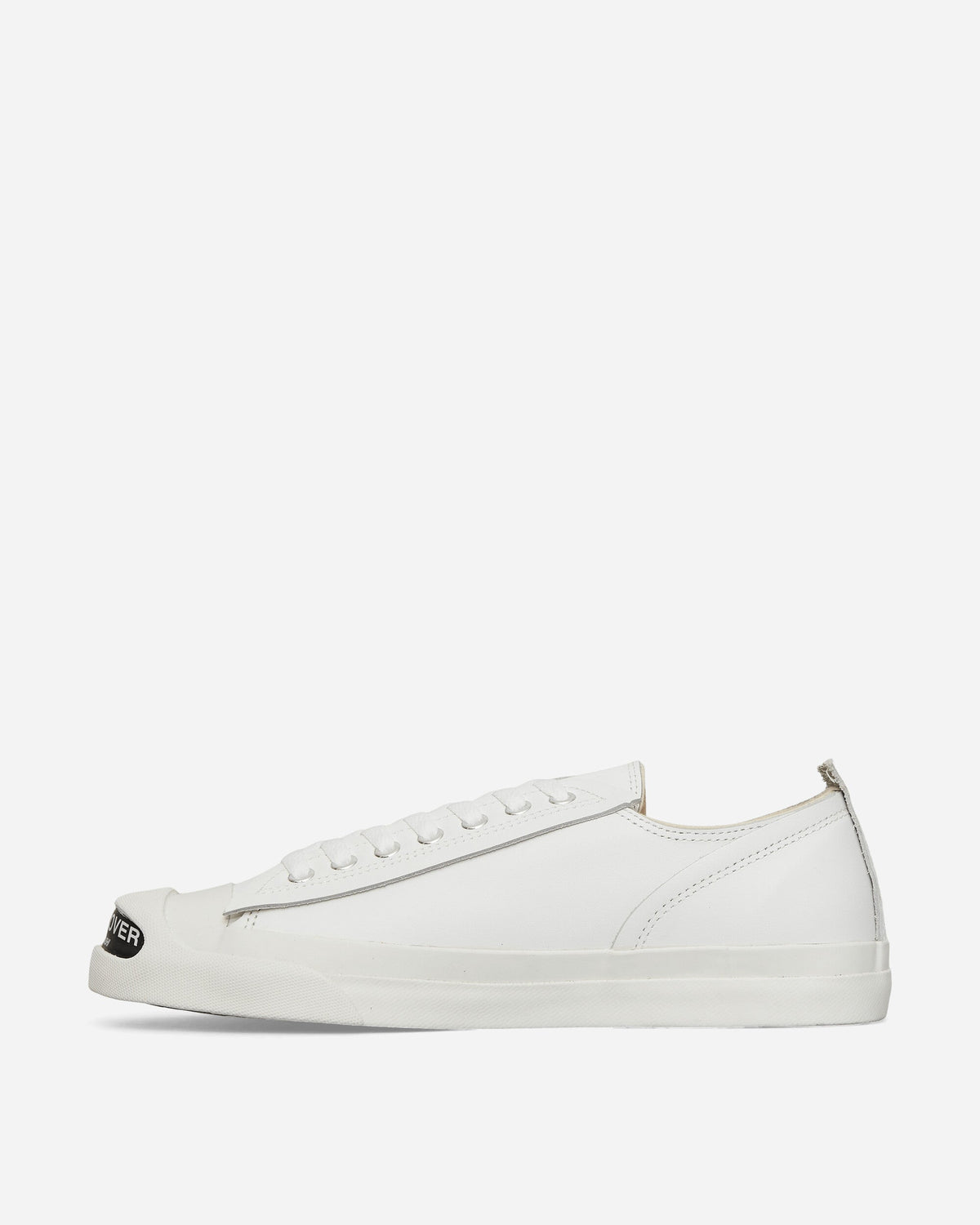 Men's Toe Logo Leather Sneakers White