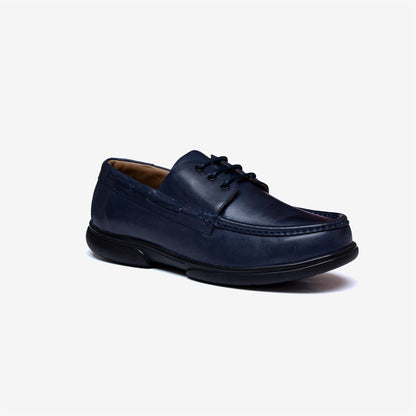 Mens Wide Fit Tredd Well Dean Shoes Navy Boat Shoes