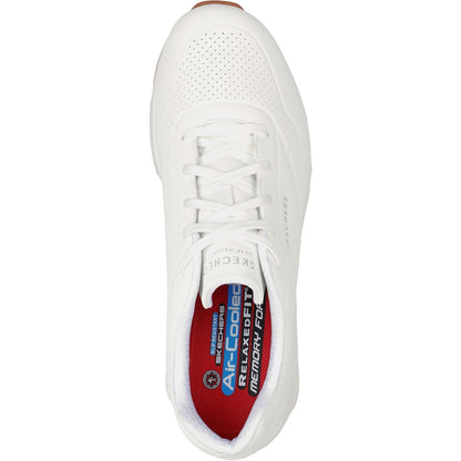 Men's Wide Fit Skechers 200054EC Uno SR Trainers - White