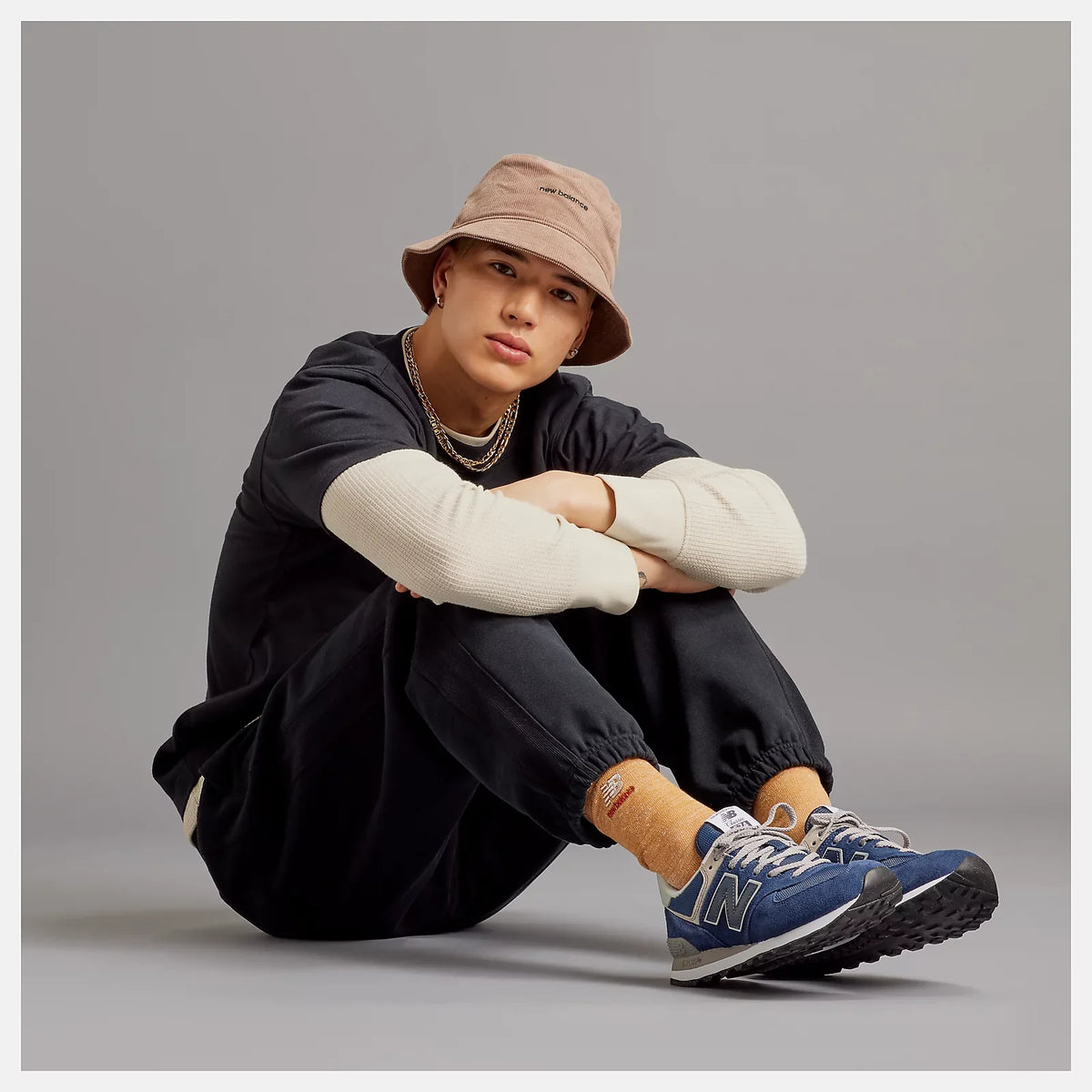 Men's Wide Fit New Balance ML574EVN Walking/Running Trainers - Exclusive - Navy ENCAP Width 4E