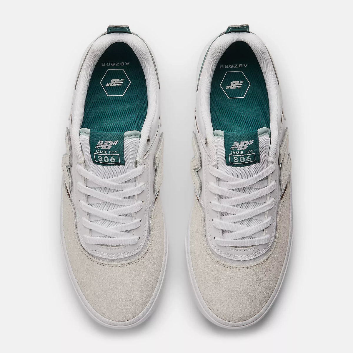 New Balance Numeric 306 Jamie Foy White Teal Shoes (NM306ZUA)