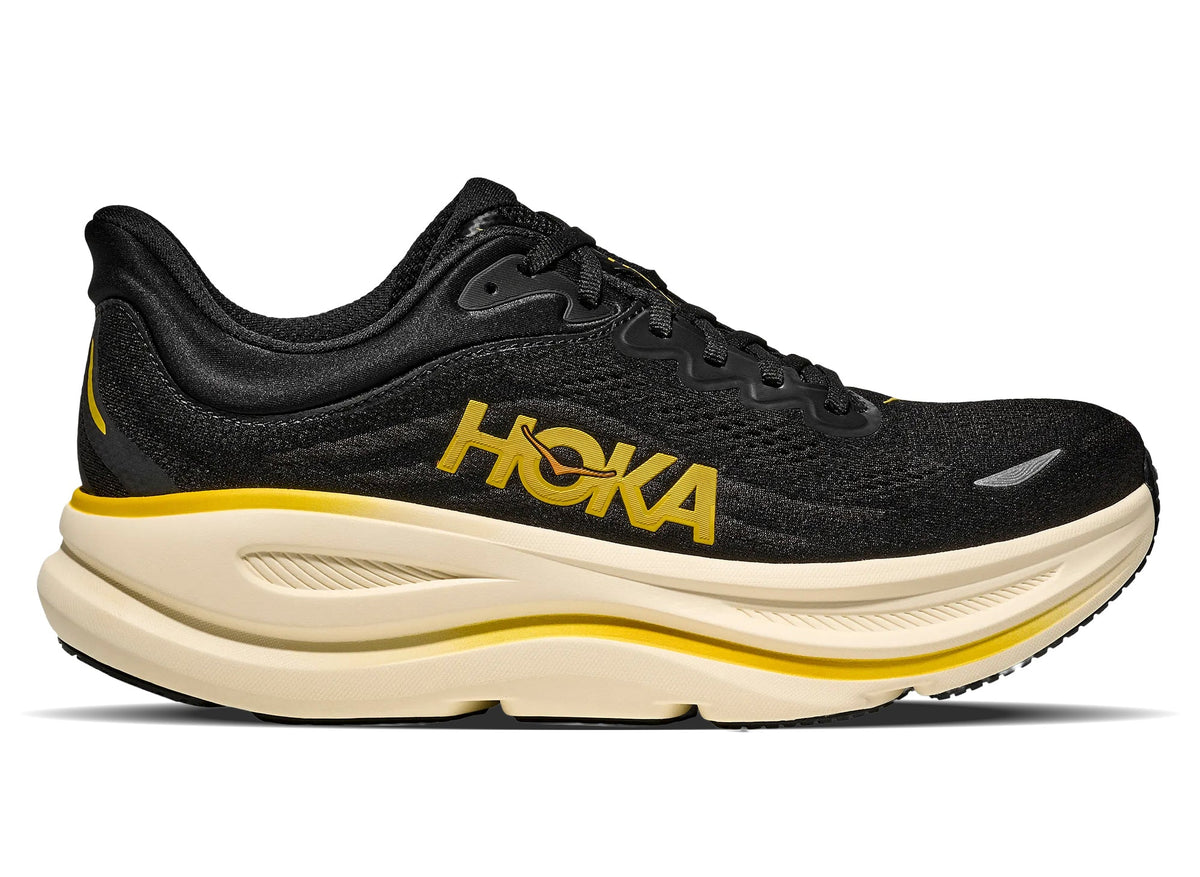 Hoka Bondi 9 'Carbon Black / Yellow Gold'