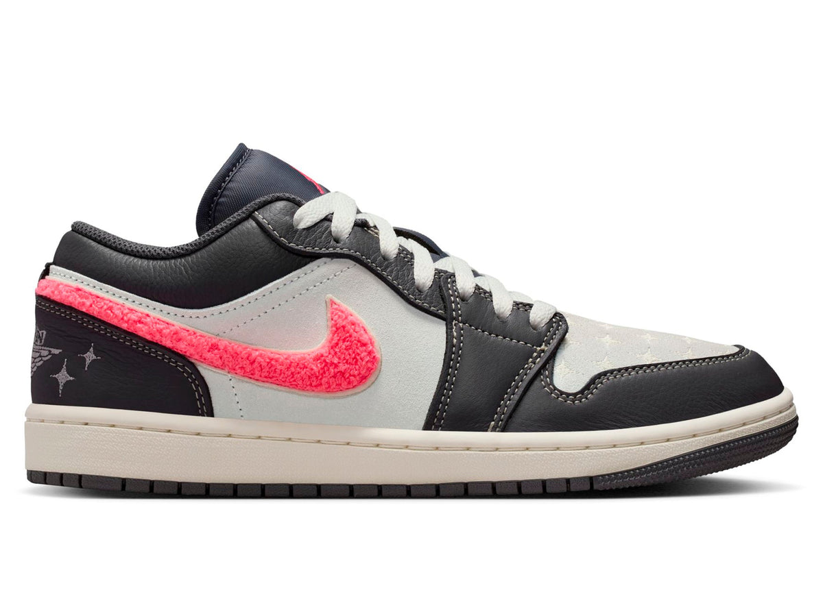 Women's Air Jordan 1 Low in Light Graphite / Hot Punch