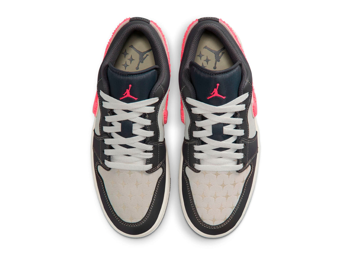 Women's Air Jordan 1 Low in Light Graphite / Hot Punch